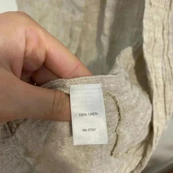 Pure J Jill Linen Duster Vest Cardigan Lagenlook Tie Front Large L Petite Coasta - Picture 6 of 8